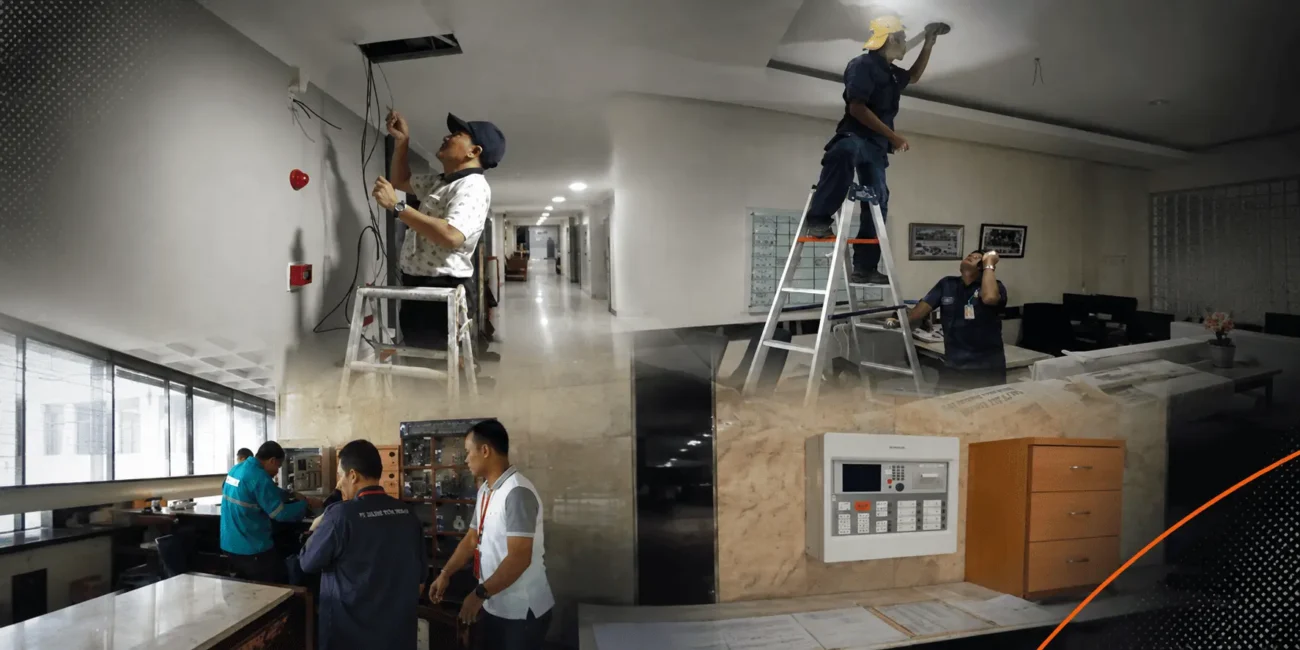 Pemasangan Fire Alarm Gedung Utama Mabesal