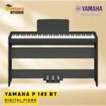 Yamaha P145 Piano Digital + Stand Kayu + Triple Pedal