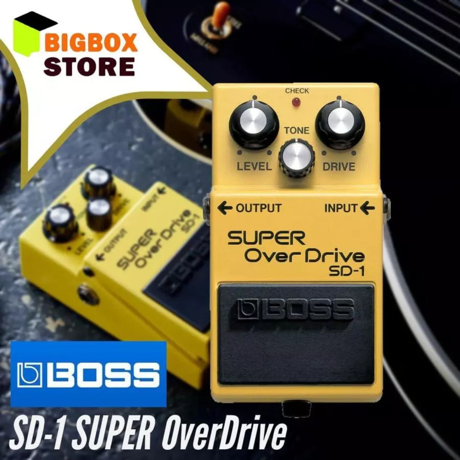 DTX Series Boss SD-1 Pedal Super Overdrive - Gambar 1