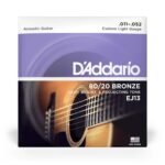 D'Addario EJ13 Senar Gitar Akustik 80/20 Bronze Custom Light 11-52 - Gambar 2