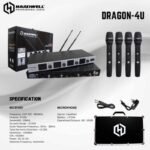Hardwell Dragon-4U Sistem Mikrofon Wireless Profesional - Gambar 2
