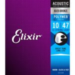 Elixir 11000 Senar Gitar Akustik 80/20 Bronze Polyweb 10-47 - Gambar 3