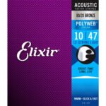Elixir 11000 Senar Gitar Akustik 80/20 Bronze Polyweb 10-47 - Gambar 2