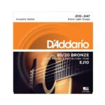 D'Addario EJ10 Senar Gitar Akustik 80/20 Bronze Extra Light - Gambar 2