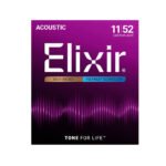 Elixir 11025 Polyweb 80/20 Bronze Acoustic Guitar Strings, Custom Light, 11-52